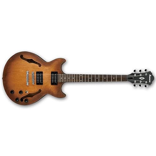 Ibanez Artcore Series AM73B Hollow Body Electric Guitar, Rosewood Fretboard, Tobacco Flat image 1