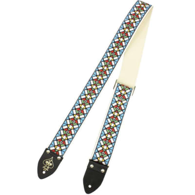DAndrea ACE 3 2-Inch Polyester Guitar Strap - Stained Glass image 1