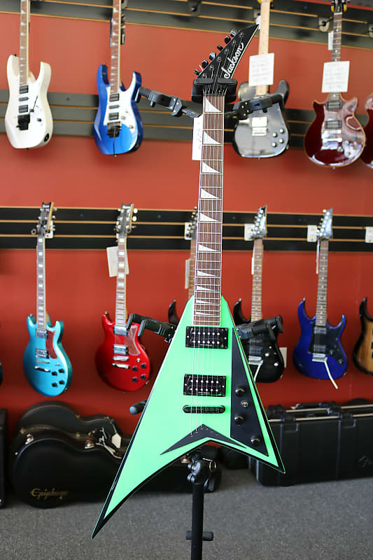 Jackson RRXT Randy Rhoads Flying V Guitar w/Case 2012 Kawasabi Green