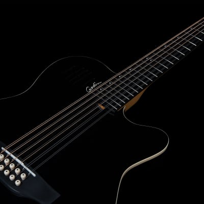 Godin A12 Black HG  Electric Acoustic 12 String Guitar image 4