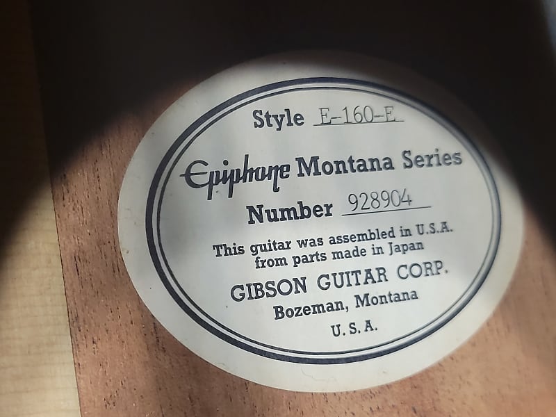 1992 Epiphone E-160e - Gibson/Bozeman, Montana USA Made J