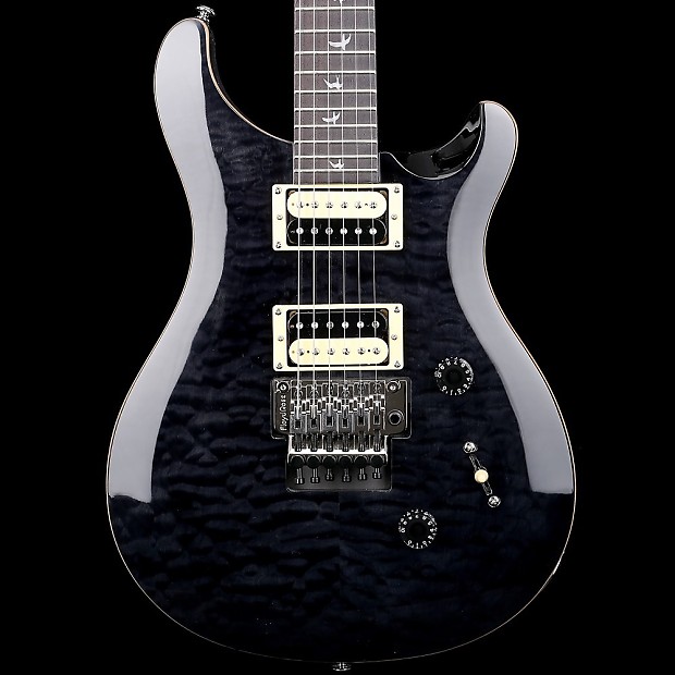 PRS SE Floyd Custom 24 30th Anniversary Quilt Top in Grey Black with Gigbag Reverb France