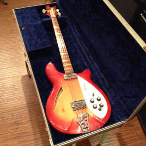 1966 Rickenbacker 4005 Bass Guitar Fireglo image 6