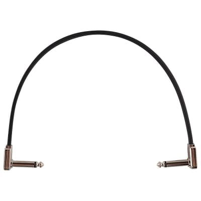 Ernie Ball P06227 Flat Ribbon Right Angle 1/4" TS Patch Cable - 12"