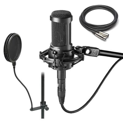 Audio-Technica AT2035 Cardioid Condenser Microphone BONUS PAK
