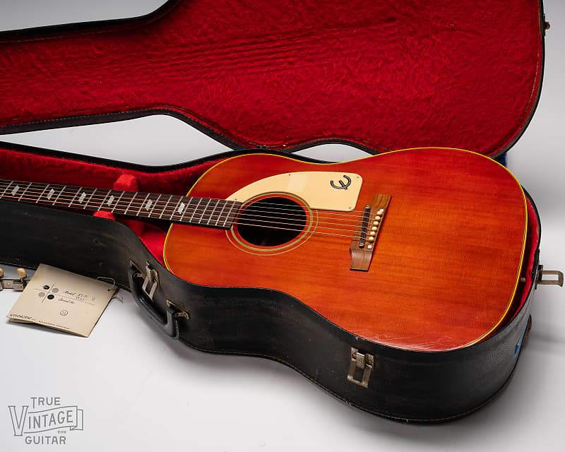 1968 Epiphone FT-79 Texan Cherry Red with Video | Reverb