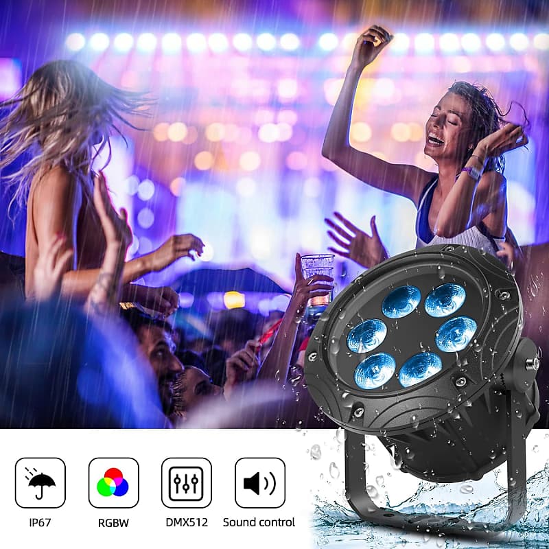 Led Par Lights Ip67 Waterproof 100W Stage Lights, Dmx512 Sound