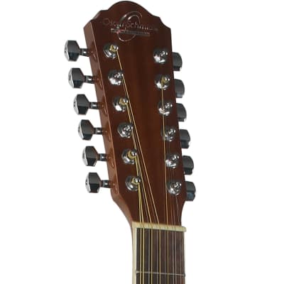 Oscar Schmidt OD312CE 12-String Acoustic Electric Guitar with Strap and Picks image 8