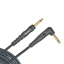 Planet Waves PW-GRA-20 Custom Series 1/4" TS Straight to Angled Gold-Plated Instrument Cable - 20'