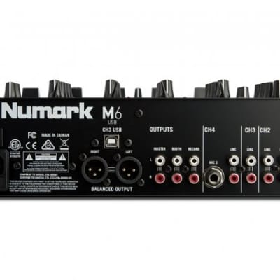Numark M6 USB 4-Channel 12" Professional USB-Interface DJ Mixer - Black image 2