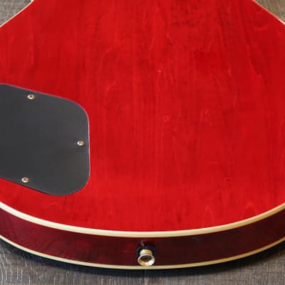 Jay Turser Serpent Les Paul Stle Guitar Trans Red Flametop + Case image 16
