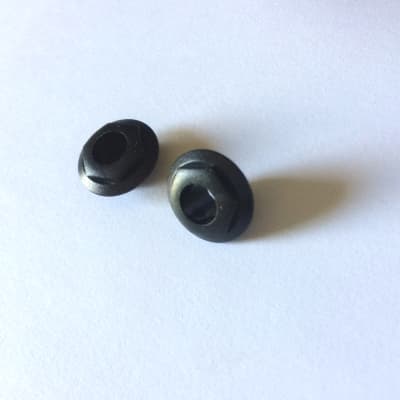 Black plastic nuts for Marshall JMP-1 input jacks (pair) image 2