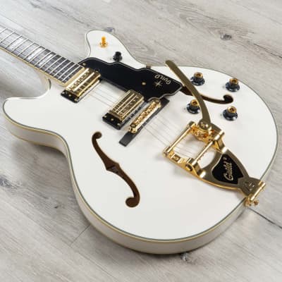 Guild Starfire VI Semi-Hollow Guitar, Ebony Fretboard, Snowcrest White for sale