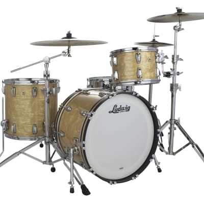 Ludwig Classic Maple Aged Onyx Fab 14x22_9x13_16x16 Drums Shell Pack  Authorized Dealer image 1