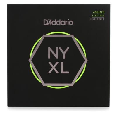D'Addario NYXL45105 Nickel Wound Bass Guitar Strings Light Top / Med Bottom 45-105 Long Scale