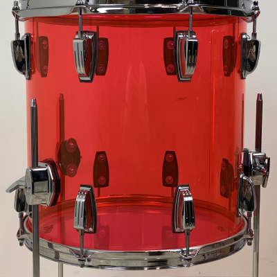 Ludwig 18/12/14/5x14" Vistalite Jazzette Drum Set - Pink Vistalite w/ Exclusive 18" BD! image 9