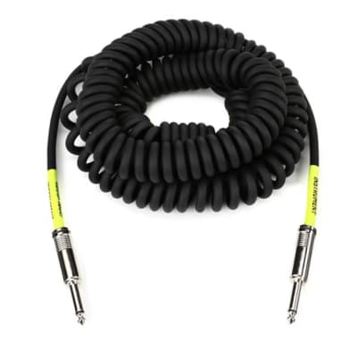 30' Classic Coiled Instrument Cable Straight Plugs Ultra Durable Flexible Construction 99.95% O2-Free Copper Dual Shielded Noise Free image 3