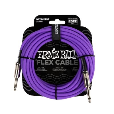 Ernie Ball Flex Instrument Cable 20ft - Purple image 1