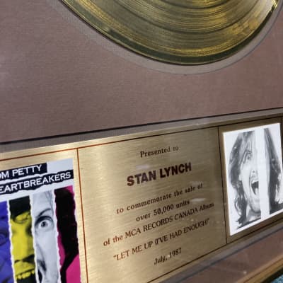 Stan Lynch Tom Petty and The Heartbreakers, CRIA Canada, Let Me Up (I've Had Enough) Gold Record (#21) image 4