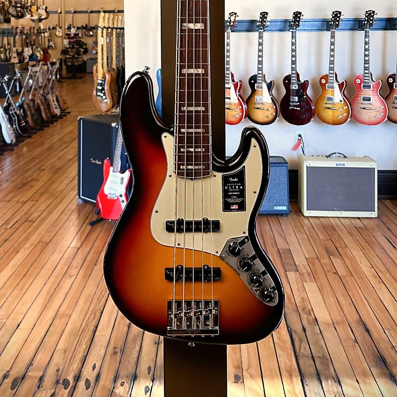 Fender American Ultra Jazz Bass V Ultraburst Wrosewood Reverb 9477