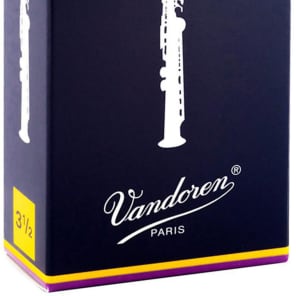 Vandoren SR2035 Traditional Soprano Saxophone Reeds - Strength 3.5 (Box of 10)