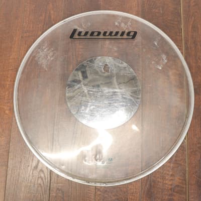 Ludwig 20" Weathermaster CB-BASS Clear Silver Dot Drum Head Vintage 1970's image 1