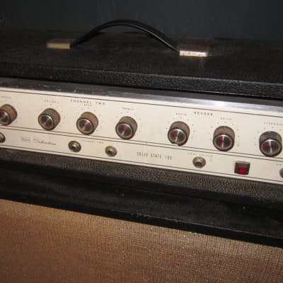 Silvertone Model 1464 Solid State 100 Amp 1966 - Black image 2