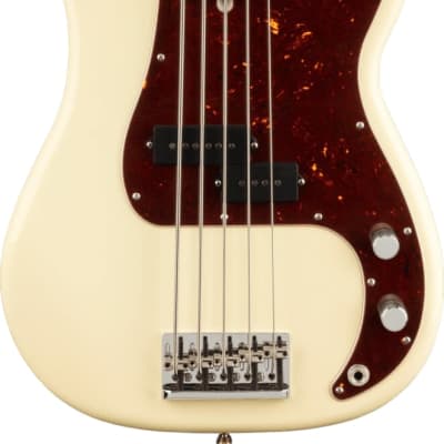 Fender American Professional II Precision Bass V Rosewood Fingerboard, Olympic White image 1