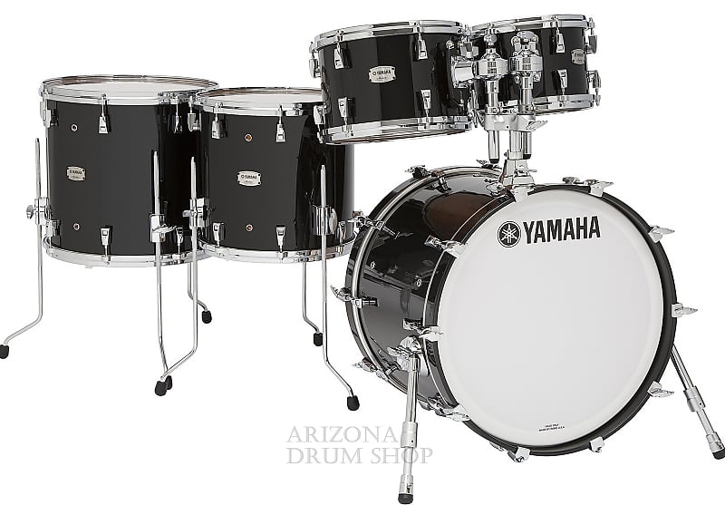 Yamaha Absolute Hybrid Maple Solid Black 5 pc. Drum Shell Pack  20x16 / 10x7 / 12x8 / 14x13 / 16x15 image 1