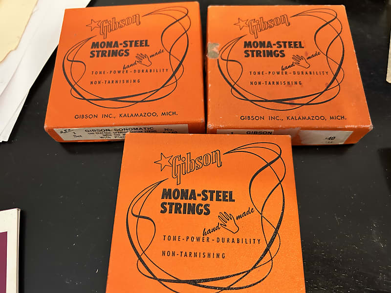 Gibson Sonomatic string boxes (3) 1950s empty +6 | Reverb Australia