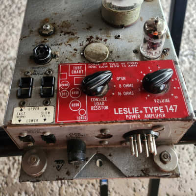 2 Leslie 147 Amps 1960s - Nickle for sale