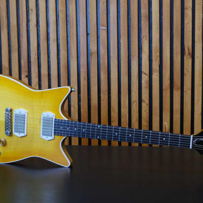 Frank Brothers Thinline Arcade 2022 Lemon Burst Relic 6.9 lbs! Jumbo Stainless Righteous Sound RAF’s MINT image 5