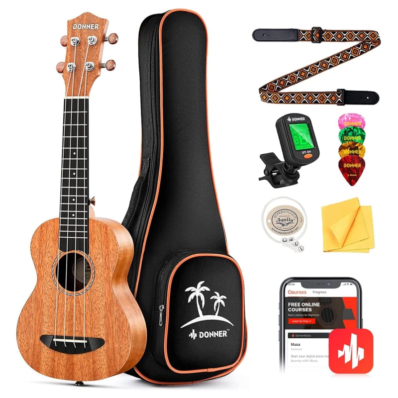 Concert Ukulele Nova U 23'' Carbon Fiber Travel Ukulele With