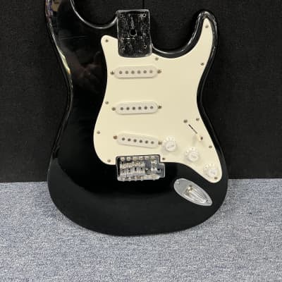 Unbranded Stratocaster Strat Electric guitar body w/loaded pickguard- Black  Squier? 5lbs 12oz image 2