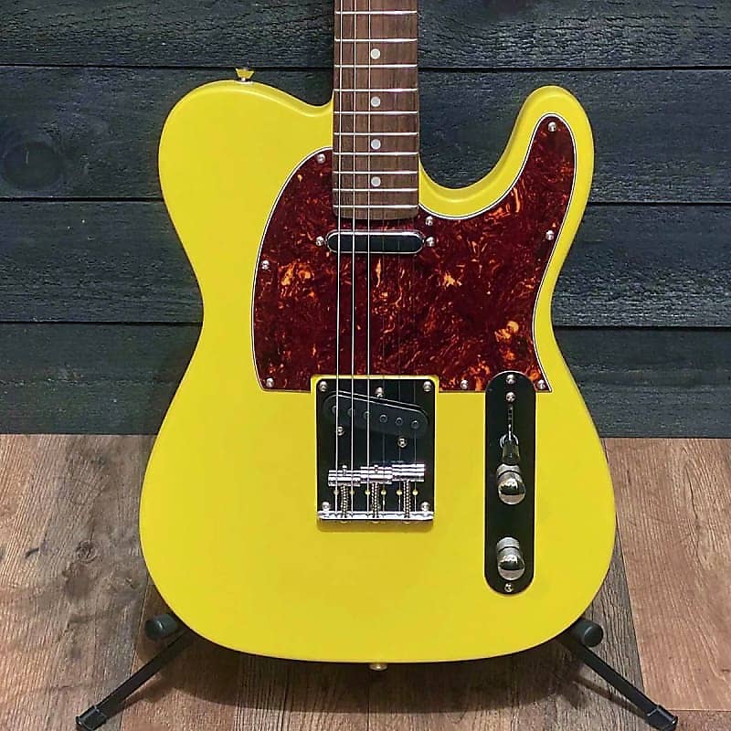Nashville Guitar Works Custom Nitrocellulose T-Style Yellow Electric Guitar w/ Gig bag image 1