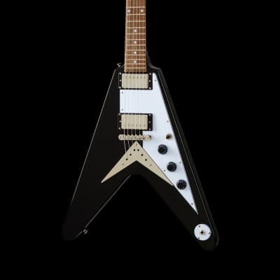 Fernandes Flying V 6-String Electric Guitar Black with Red | Reverb