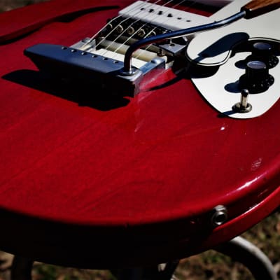 Micro-Frets Spacetone 1971 Red Transparent. VERY RARE. Excellent Guitar. MicroFrets custom guitar. image 14