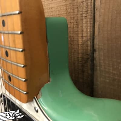 Custom "Surfcaster" Offset Parts Guitar Surf Green w/ Tweed Hard Case image 10