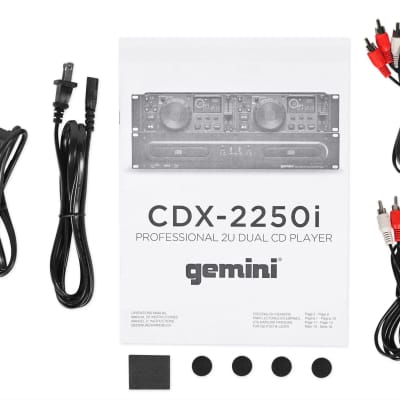 Gemini CDX-2250i DJ Dual Two Deck Rack Mount CD/MP3 Media Player+Headphones+Mics image 6