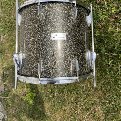 Sonor Teardrop 1960s - 16“ Floor Tom - Black & Gold Sparkle image 3