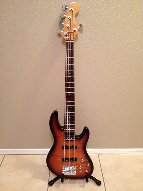 Fender Jazz Bass 24 V, 5-String Tobacco Sunburst image 1