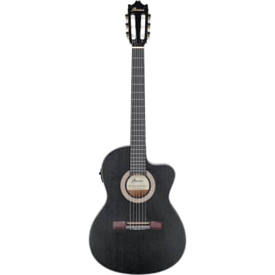 Ibanez GA5MHTCE Classical Acoustic-Electric Guitar, Weathered Black image 4