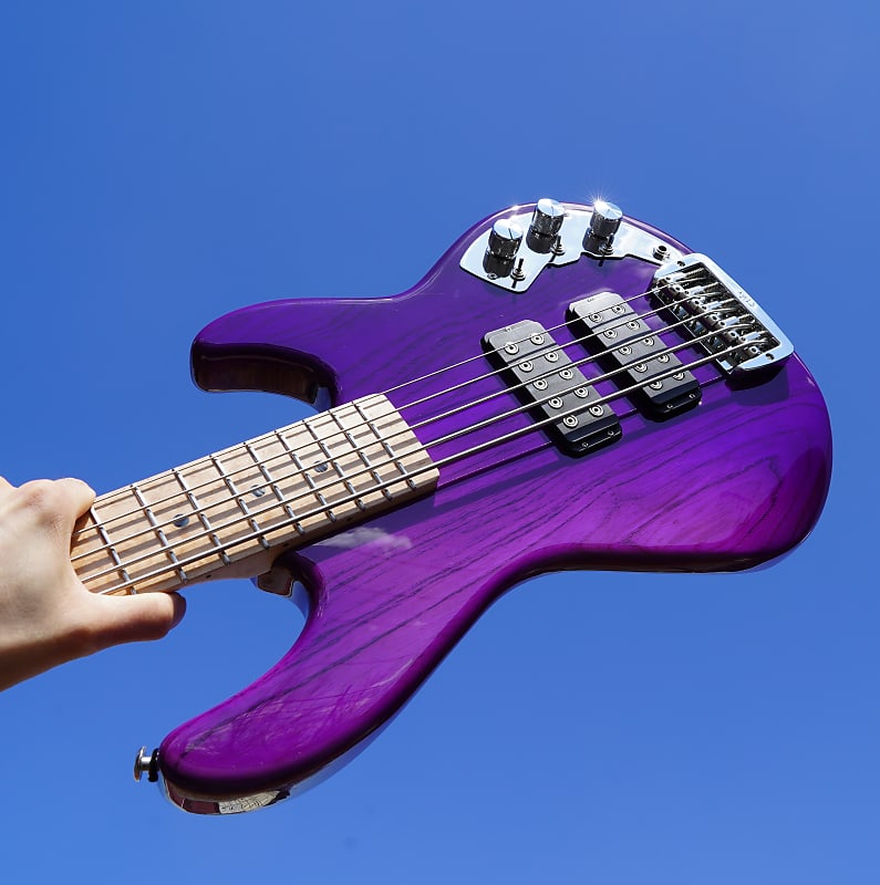 G&L  USA Custom Shop CLF Research L-2500 - Purple Fade 5-String Electric Bass w/ Case (2023) image 1