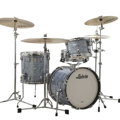 Ludwig *Pre-Order* Classic Maple Sky Blue Pearl Jazz Bop Kit 14x18_8x12_14x14 Drums Shell Pack Made in the USA | Authorized Dealer image 1