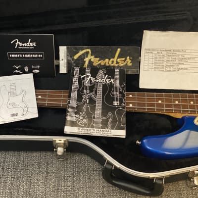 Fender Precision Bass Deluxe RW Fretboard 1995 Blue Burst image 9