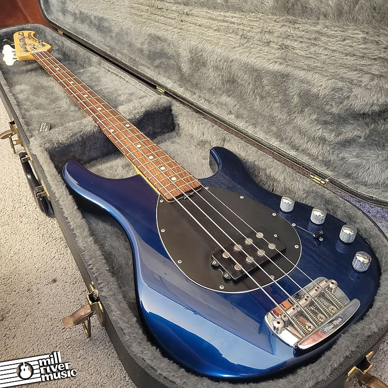 Ernie Ball Music Man USA Sterling 4H Electric Bass Vintage Blue Pearl image 1