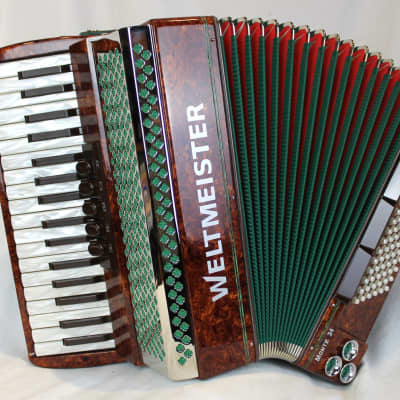 NEW Brown Weltmeister Monte Classic 34 Piano Accordion MMM 34 72 image 1