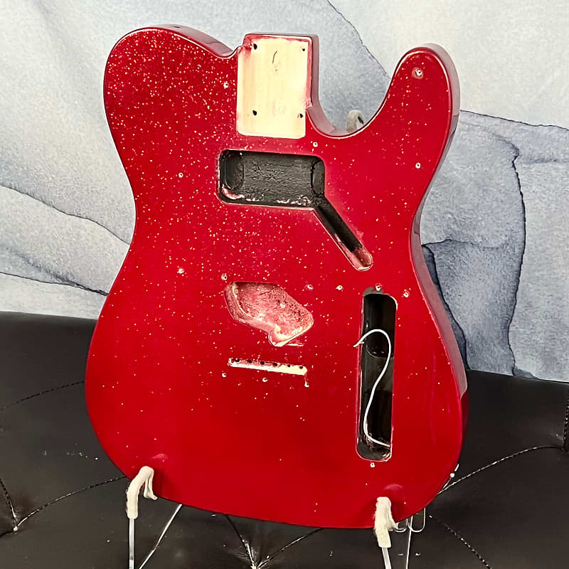 Squier Telecaster Body Red Sparkle Reverb
