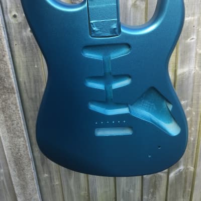 Ed O’Brien Style Strat Body - Finished in Ocean Turquoise Nitro image 1