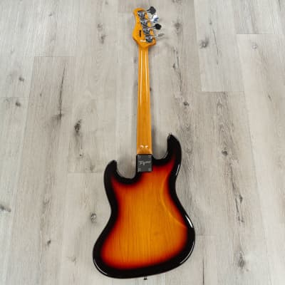 Tagima TW-73 4-String Bass, Maple Fretboard, Sunburst w/ Mint Green Pickguard image 5